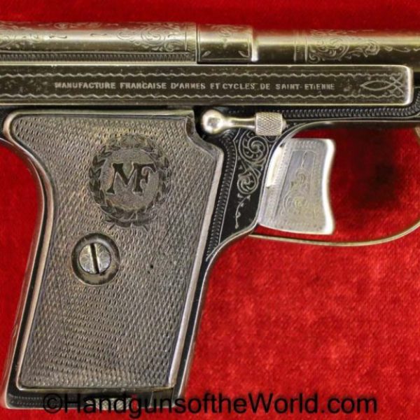 Manufacture Francais D'Armes, 6.35mm, No 3, LeFrancais, Factory Engraved, Engraved, French, France, Handgun, Pistol, C&R, Collectible, VP, Vest Pocket, .25