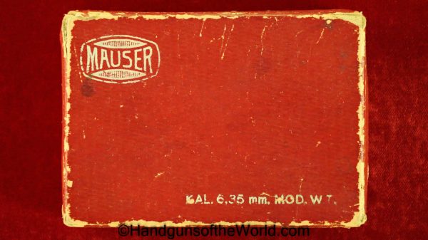 Mauser, WTP 1, 6.35mm, with Original Box, Boxed, with Box, German, Germany, Handgun, Pistol, C&R, Collectible, VP, Vest Pocket, WTP-1, WTP1, WTP, 1, I, .25