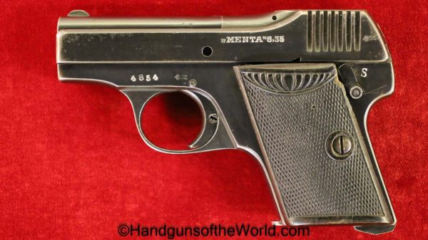 Menz, Menta, 6.35mm, Vest Pocket, VP, German, Germany, 6.35, 25, .25, acp, auto, Handgun, Pistol, C&R, Collectible, Hand gun, Pocket, Vintage, Curio