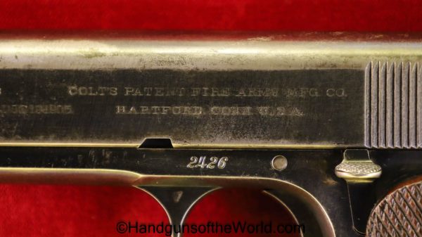 Colt, 1905, .45acp, 1907, Browning Brothers, Model, 45, .45, acp, auto, Handgun, Pistol, C&R, Collectible, Hand gun, Lettered, with Letter, Browning