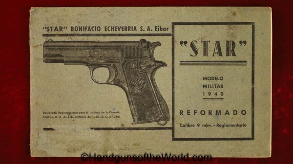 Star, Model A, 9mm, Spanish, Airforce, with Box, Boxed, A, Model, Largo, Air Force, Spain, 1951, Handgun, Pistol, C&R, Collectible, Hand gun, AF