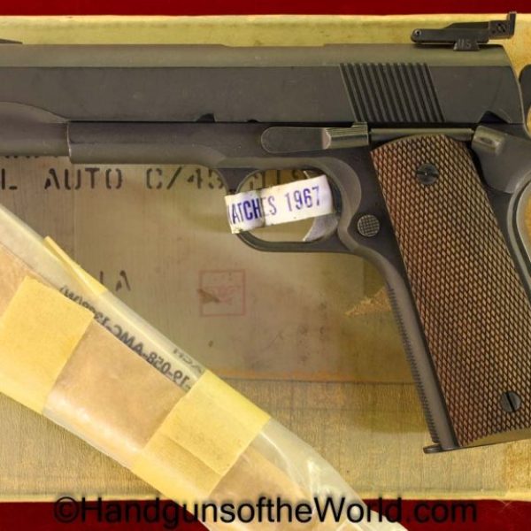 Colt, 1911A1, Remington Rand, .45acp, RIA, National Match, Mint, in Box, Boxed, with Box, Handgun, Pistol, C&R, Collectible, 1967, .45, 45, acp, auto