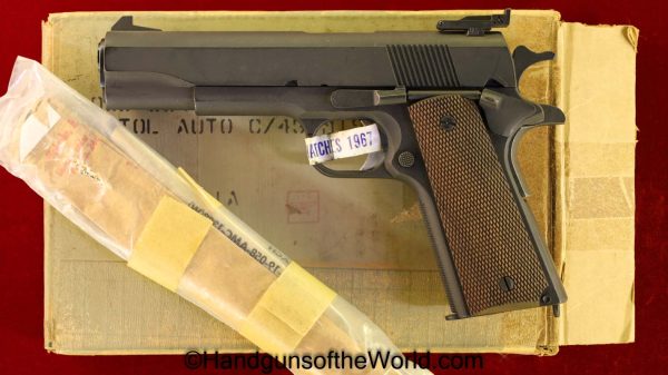 Colt, 1911A1, Remington Rand, .45acp, RIA, National Match, Mint, in Box, Boxed, with Box, Handgun, Pistol, C&R, Collectible, 1967, .45, 45, acp, auto