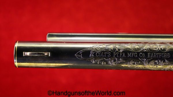 Colt SAA, .45 Colt, Factory Engraved with Gold Bands and Ivory Grips - Image 13