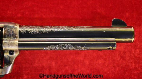 Colt, SAA, .45 Colt, Factory Engraved, with Gold Bands, Ivory Grips, Engraved, Single Action Army, Handgun, Revolver, Collectible, 1986, .45, 45, Long Colt