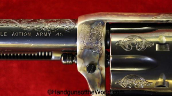 Colt SAA, .45 Colt, Factory Engraved with Gold Bands and Ivory Grips - Image 34