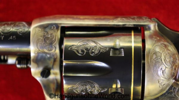 Colt SAA, .45 Colt, Factory Engraved with Gold Bands and Ivory Grips - Image 35