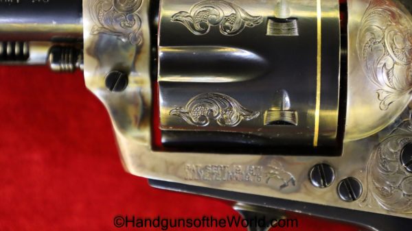 Colt SAA, .45 Colt, Factory Engraved with Gold Bands and Ivory Grips - Image 36
