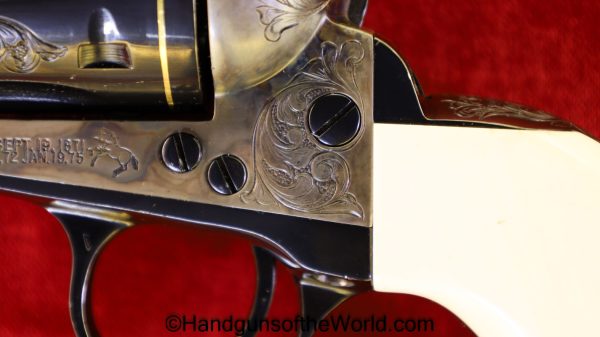 Colt SAA, .45 Colt, Factory Engraved with Gold Bands and Ivory Grips - Image 38