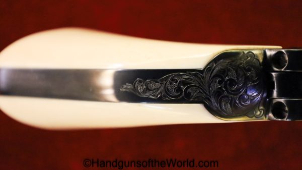 Colt SAA, .45 Colt, Factory Engraved with Gold Bands and Ivory Grips - Image 8