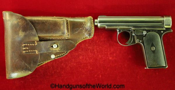 Sauer, 1913, 7.65mm, Very Early, Model, with Holster, Handgun, Pistol, C&R, Collectible, German, Germany, 7.65, 32, .32, acp, auto, Early, First, 1st, Variant