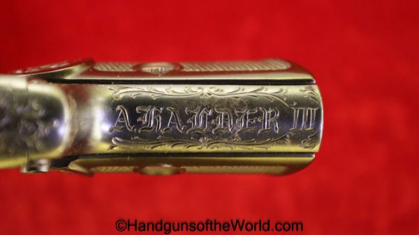 Kommer, Model 2, 6.35mm, Custom Engraved, Engraved, German, Germany, Handgun, Pistol, C&R, Collectible, VP, Vest Pocket, 6.35, 25, .25, acp, auto, Model II