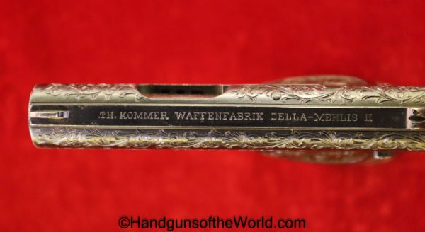 Kommer, Model 2, 6.35mm, Custom Engraved, Engraved, German, Germany, Handgun, Pistol, C&R, Collectible, VP, Vest Pocket, 6.35, 25, .25, acp, auto, Model II