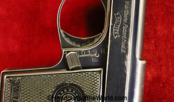 Walther, Model 9, 6.35mm, N Suffix Serial Number, SN, N, Suffix, Type III, German, Germany, Handgun, Pistol, C&R, Collectible, VP, Vest Pocket, 25, .25, acp