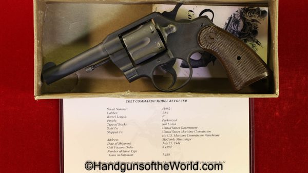 Colt, Commando, .38 Special, with Original Box, Boxed, with Box, .38, 38, Special, Handgun, Revolver, C&R, Collectible, WWII, WW2, USMC, Lettered, with Letter