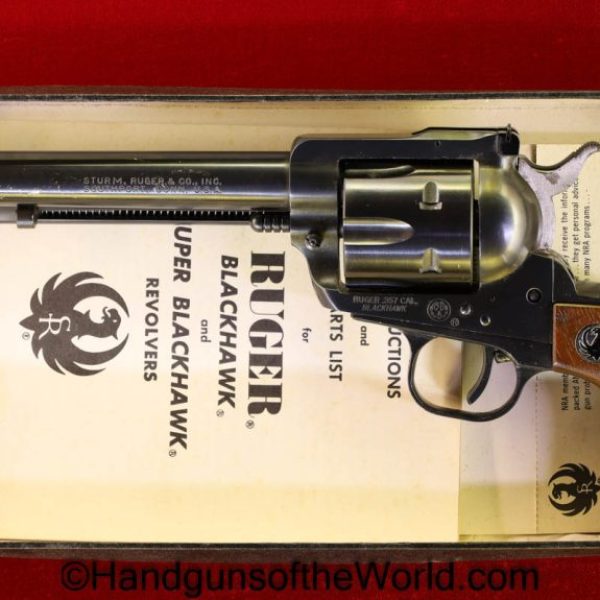 Ruger, Black Hawk, .357 Magnum, 1967, with Box, Boxed, Handgun, Revolver, C&R, Collectible, Blackhawk, 357, .357, Mag, Magnum, .38, 38, Special, USA