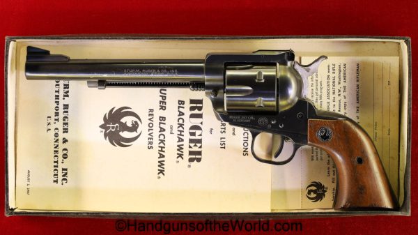 Ruger, Black Hawk, .357 Magnum, 1967, with Box, Boxed, Handgun, Revolver, C&R, Collectible, Blackhawk, 357, .357, Mag, Magnum, .38, 38, Special, USA