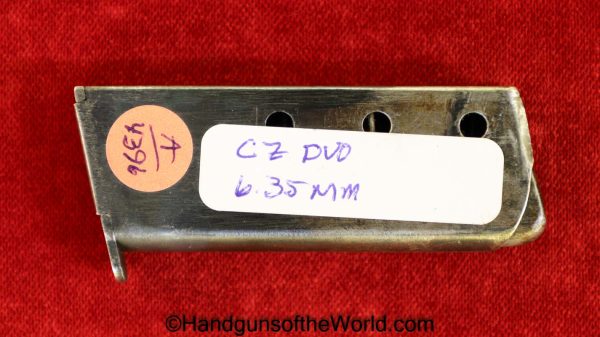 CZ, Duo, 6.35mm, Magazine, Clip, Z, Pistole, Pistol, Handgun, Original, Collectible, Czech, Czechoslovakia, 6.35, .25, 25, acp, auto, Hand gun, VP