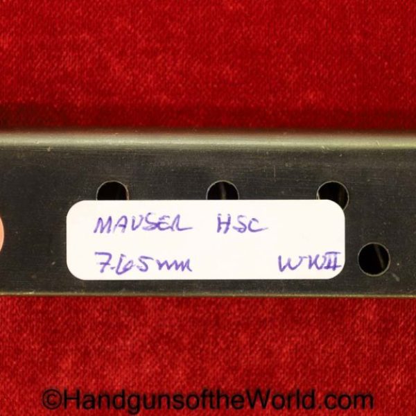 Mauser, HSc, 7.65mm, Magazine, Clip, WWII, Era, WW2, Mag, Original, Collectible, German, Germany, Mauser Banner, Banner, 32, .32, 7.65, acp, auto