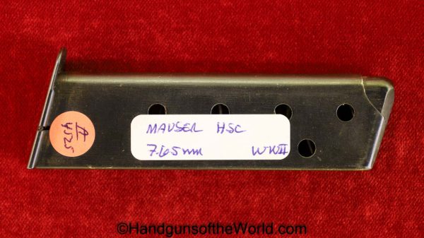 Mauser, HSc, 7.65mm, Magazine, Clip, WWII, Era, WW2, Mag, Original, Collectible, German, Germany, Mauser Banner, Banner, 32, .32, 7.65, acp, auto