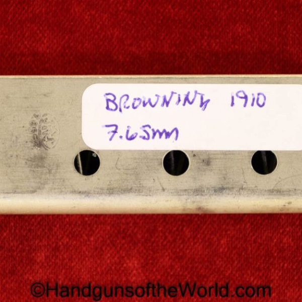 FN, Browning, 1910, 7.65mm, Magazine, Clip, Mag, Original, Collectible, Handgun, Pistol, Hand gun, 32, .32, acp, auto, 7.65, Satin, Nickel, Satin Nickel