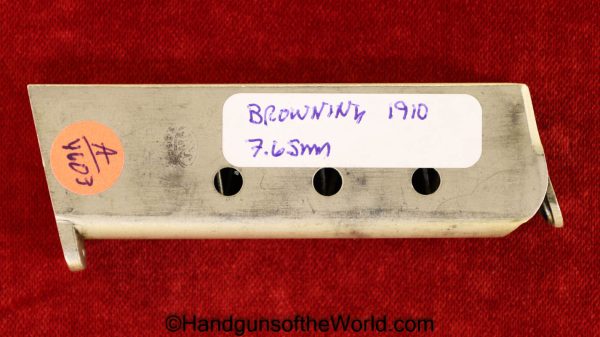 FN, Browning, 1910, 7.65mm, Magazine, Clip, Mag, Original, Collectible, Handgun, Pistol, Hand gun, 32, .32, acp, auto, 7.65, Satin, Nickel, Satin Nickel