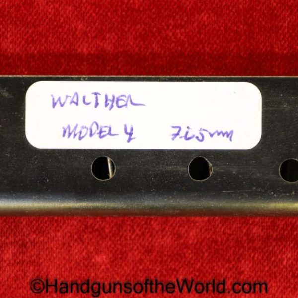 Walther, Model 4, 7.65mm, Magazine, Clip, Mag, Original, Collectible, Model, 4, IV, 7.65, 32, .32, acp, auto, German, Germany, Handgun, Pistol, Hand gun