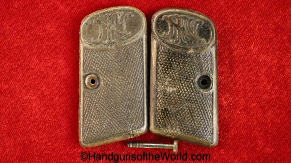 FN, Browning, 1905, 1906, Grips, Pressed horn, Horn, Original, Collectible, Pair, Grip, VP, Vest Pocket, Handgun, Pistol, Hand gun, Belgian, Belgium