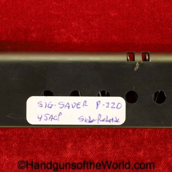 SIG-Sauer, P-220, .45acp, Magazine, Clip, Mag, Original, Collectible, P220, P 220, P.220, Sig, Sauer, Sig Sauer, 45, .45, acp, auto, Handgun, Pistol