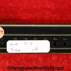 H&K, P-7, 9mm, 1st Type, Magazine, Clip, P7-9x19-IA, Mag, Original, Collectible, German, Germany, P7, P.7, P 7, 1st, First, Type, Pattern, Heckler & Koch