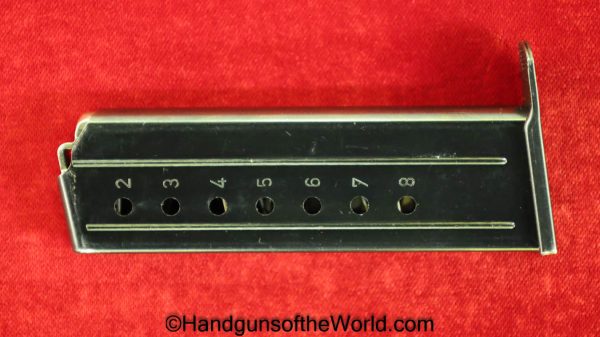 H&K, P-7, 9mm, 1st Type, Magazine, Clip, P7-9x19-IA, Mag, Original, Collectible, German, Germany, P7, P.7, P 7, 1st, First, Type, Pattern, Heckler & Koch