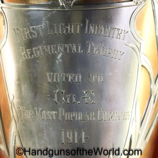 Most Popular Infantry Company, Award, Trophy, Original, Collectible, 1914, First Light Infantry Regimental, Copper, Silver, Historic, Vintage, Period, Old