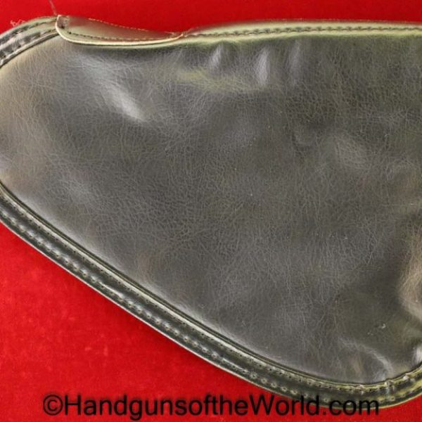 Browning, 1922, Pouch, Black, vinyl, with red felt lining, Red, Felt, Original, Handgun, Pistol, Hand gun, Vintage, Old, Period, Real, American, USA