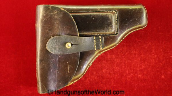 FN, Browning, 1910, Holster, Hoffman, pattern, unmarked, brown, leather, Original, Collectible, German, Germany, Handgun, Pistol, Hoffman Pattern, Vintage