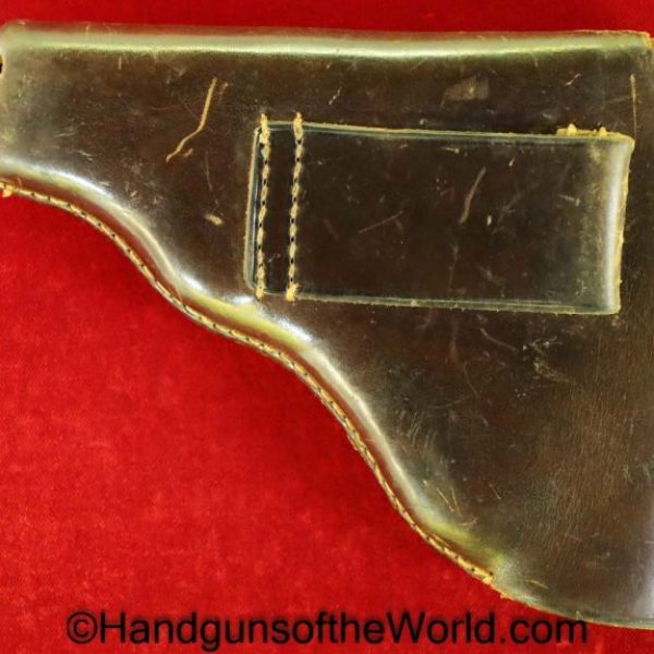 FN, Browning, 1910, Holster, Hoffman, pattern, unmarked, brown, leather, Original, Collectible, German, Germany, Handgun, Pistol, Hoffman Pattern, Vintage