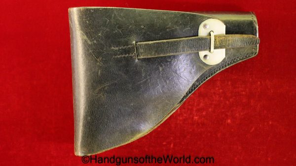 FN, Browning, 1900, Holster, Unmarked, Belgium, black, leather, Original, Collectible, Handgun, Pistol, Hand gun, Belgian, Double Mag Pouch, Double, Pouch