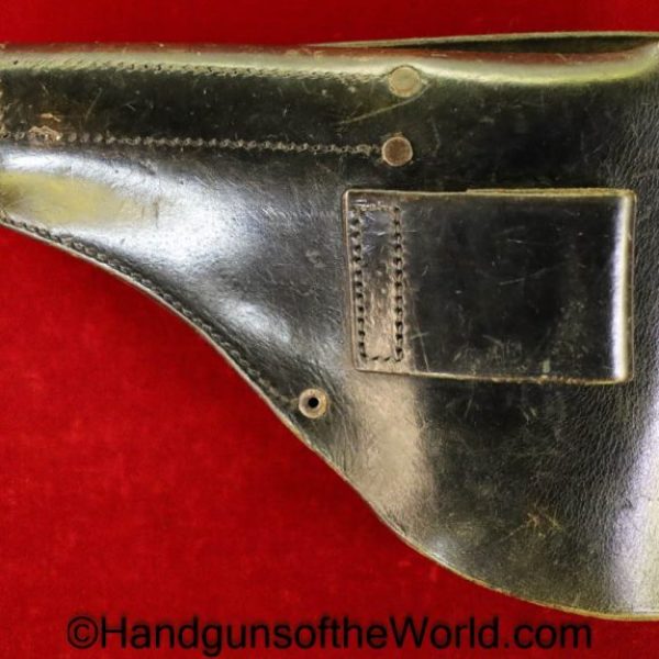 FN, Browning, 1900, Holster, Unmarked, Belgium, black, leather, Original, Collectible, Handgun, Pistol, Hand gun, Belgian, Double Mag Pouch, Double, Pouch