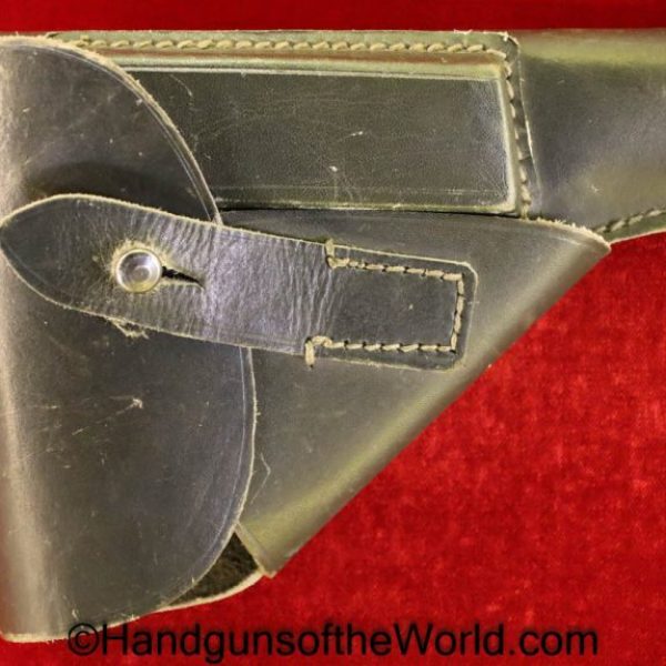 Beretta, 1934, 1935, Holster, WWII, Era, WW2, Original, Collectible, Green, leather, breakaway, pattern, Break away, Italy, Italian, Vintage, Real, Old