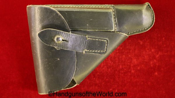 Beretta, 1934, 1935, Holster, WWII, Era, WW2, Original, Collectible, Green, leather, breakaway, pattern, Break away, Italy, Italian, Vintage, Real, Old