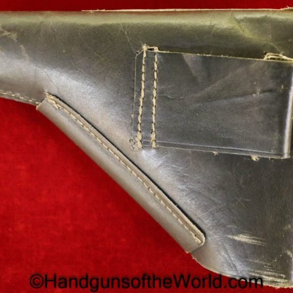 Beretta, 1934, 1935, Holster, WWII, Era, WW2, Original, Collectible, Green, leather, breakaway, pattern, Break away, Italy, Italian, Vintage, Real, Old