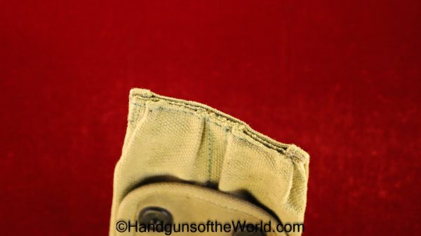 Colt, 1911, Double, Magazine, Pouch, Dated, 1918, Tan, canvas, R-H Long, Original, Collectible, Mag, Clip, Handgun, Pistol, 1911A1, 45, .45, USA, WWI, WW1