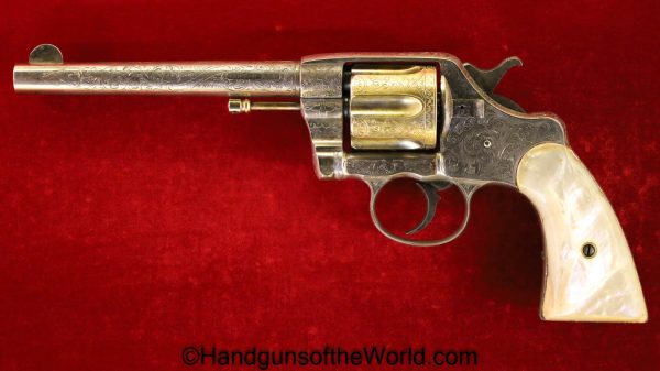 Colt, Model 1889, Navy, Revolver, .41, with Porfirio Diaz Entourage Provenance, Porfirio Diaz, Provenance, Collectible, Handgun, Antique, 1889, Gold, Silver