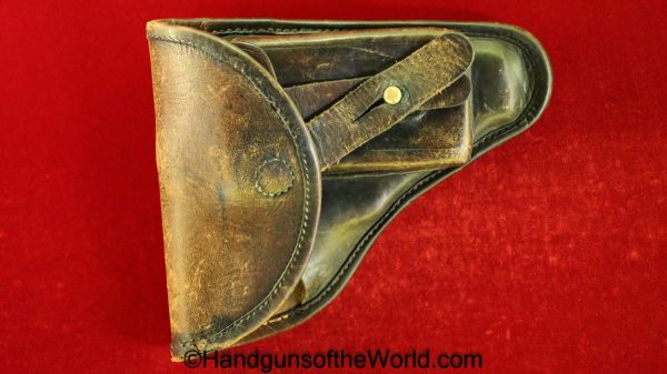 CZ-24, Holster, Unmarked, brown, leather, Original, Collectible, Czech, CZ, Czechoslovakia, 24, CZ24, CZ 24, Handgun, Hand gun, Pistol, WWII, WW2