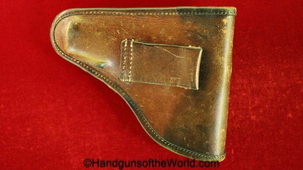 CZ-24, Holster, Unmarked, brown, leather, Original, Collectible, Czech, CZ, Czechoslovakia, 24, CZ24, CZ 24, Handgun, Hand gun, Pistol, WWII, WW2