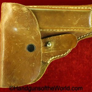 CZ-27, Holster, German, WWII, Era, Brown, leather, OUB, Germany, WW2, Original, Collectible, Handgun, Pistol, CZ, 27, CZ27, CZ 27, Hand gun, Czech