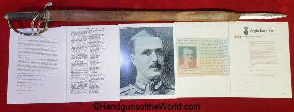 Wilkinson, Royal Artillery, Sword, with Provenance, British, Britain, Original, Collectible, Historic, Norman Patterson, Patterson, English, England
