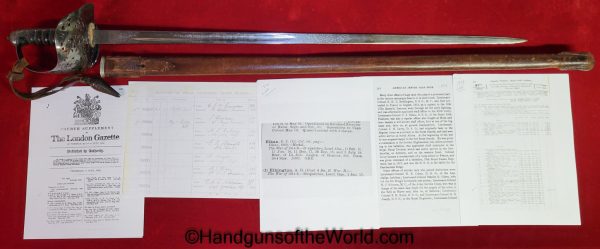 Wilkinson, Regulation Infantry, Sword, Royal Irish Fusiliers, Provenance, Clarence John Elkan, British, Britain, Original, Collectible, Historic, Elkan