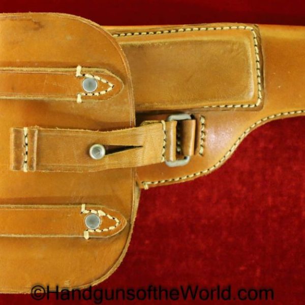 Femaru, P.Mod 37, Holster, Luftwaffe, WWII, WW2, leather, Theuermann, dropping pattern, JSD, 1942, Eagle 2, E/2, Original, Collectible, German, Germany