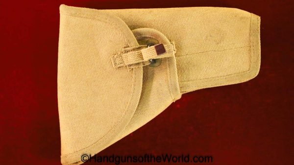 Inglis, MKI*, High Power, Holster, Tan, canvas, Z.L.&T. Ltd, 1945, Original, Collectible, BHP, Hi Power, Hi-Power, Canada, Canadian, Handgun, Pistol