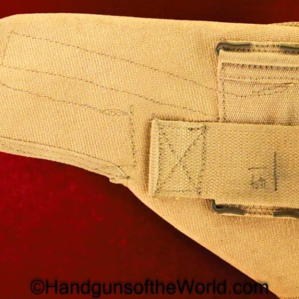 Inglis, MKI*, High Power, Holster, Tan, canvas, Z.L.&T. Ltd, 1945, Original, Collectible, BHP, Hi Power, Hi-Power, Canada, Canadian, Handgun, Pistol